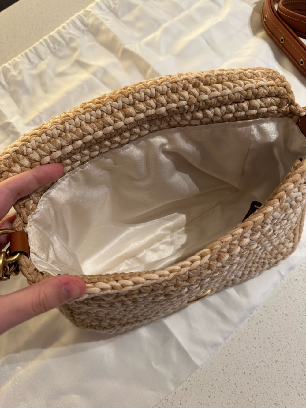 Coach Crochet Soft Tabby in Natural - Picture 4 of 7